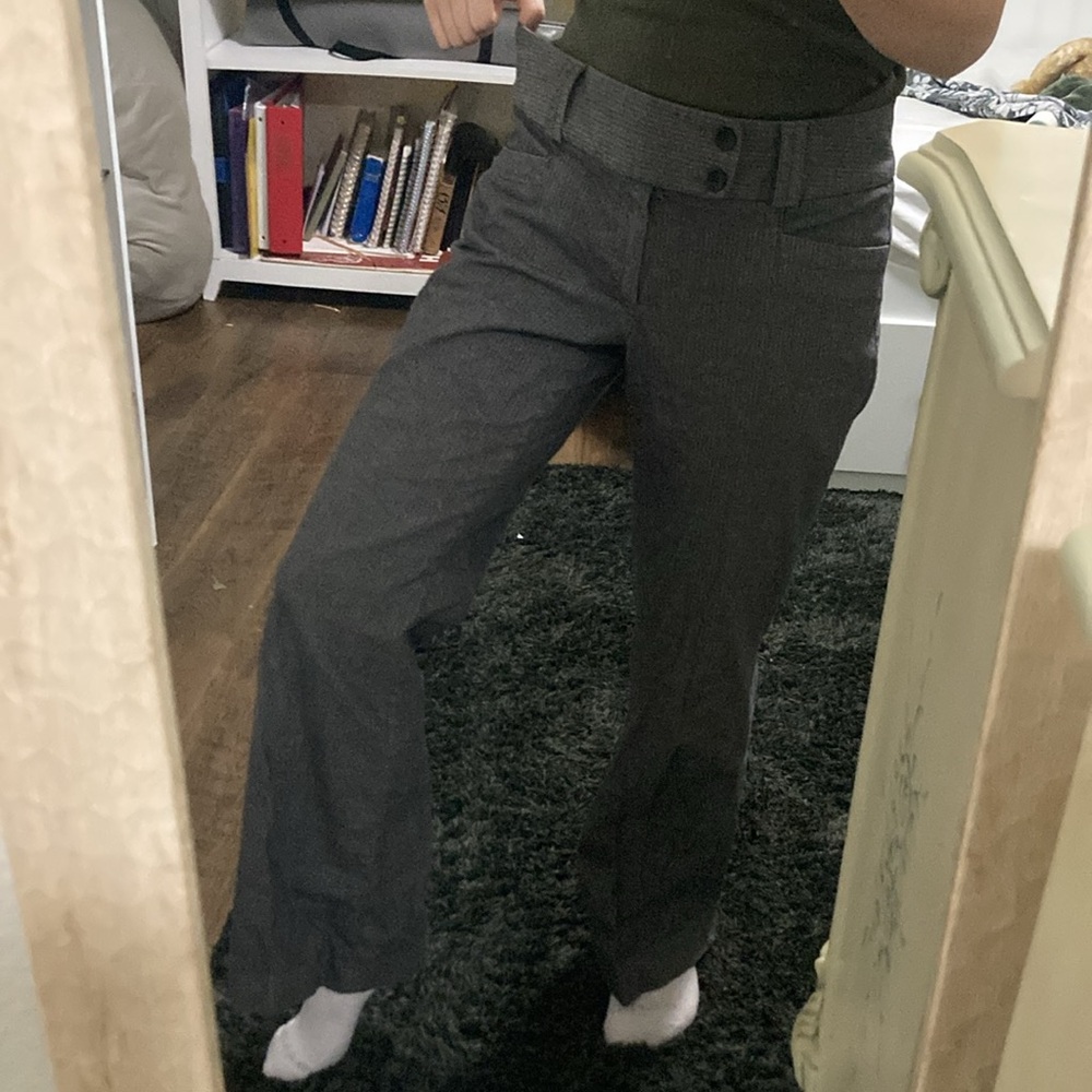 Grey Lined Business Trousers